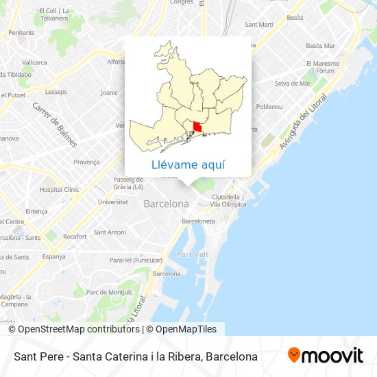 Mapa Sant Pere - Santa Caterina i la Ribera