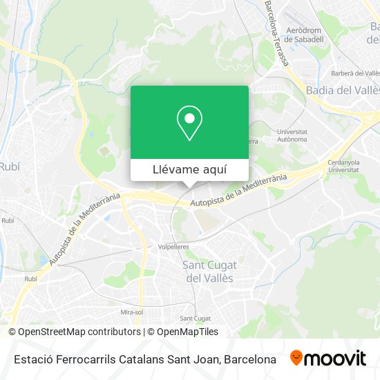 Mapa Estació Ferrocarrils Catalans Sant Joan