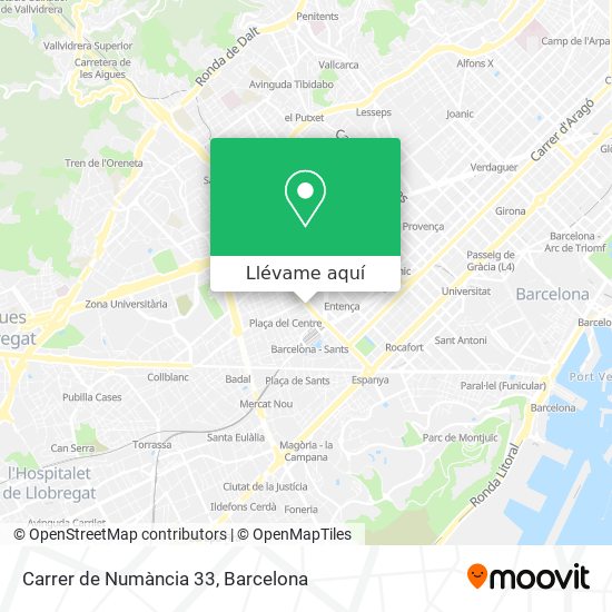 Mapa Carrer de Numància 33