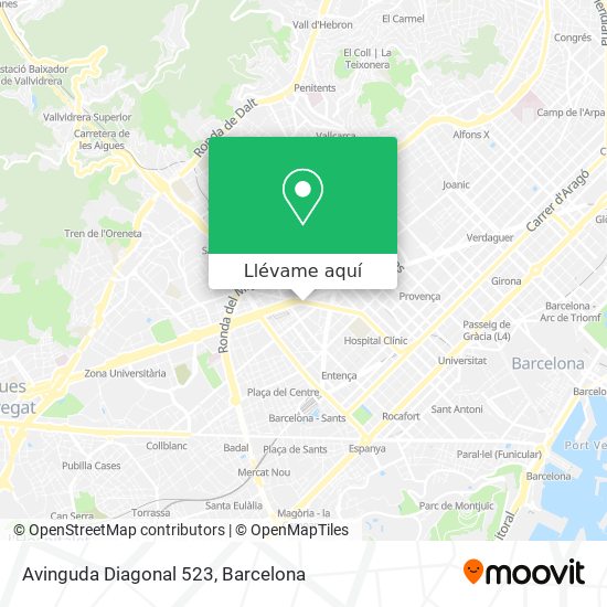 Mapa Avinguda Diagonal 523