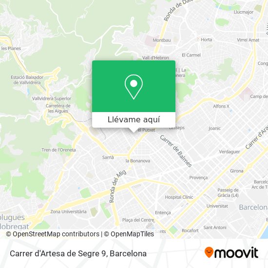 Mapa Carrer d'Artesa de Segre 9