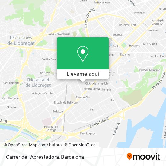 Mapa Carrer de l'Aprestadora