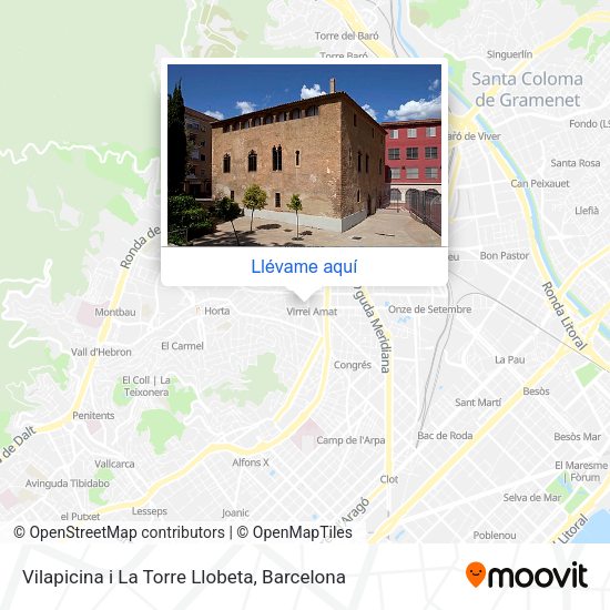 Mapa Vilapicina i La Torre Llobeta