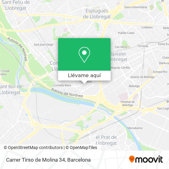 Mapa Carrer Tirso de Molina 34