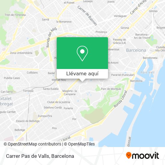Mapa Carrer Pas de Valls