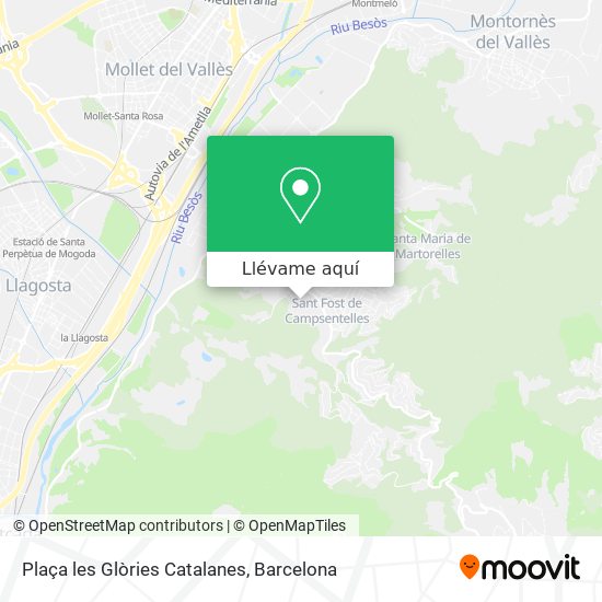 Mapa Plaça les Glòries Catalanes