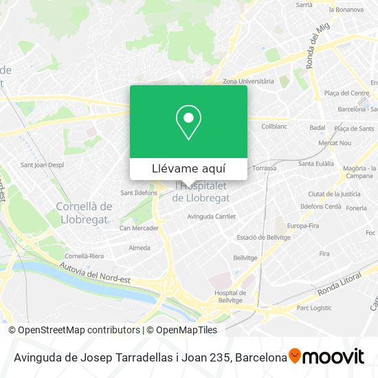 Mapa Avinguda de Josep Tarradellas i Joan 235