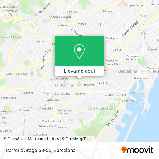 Mapa Carrer d'Aragó 53-55