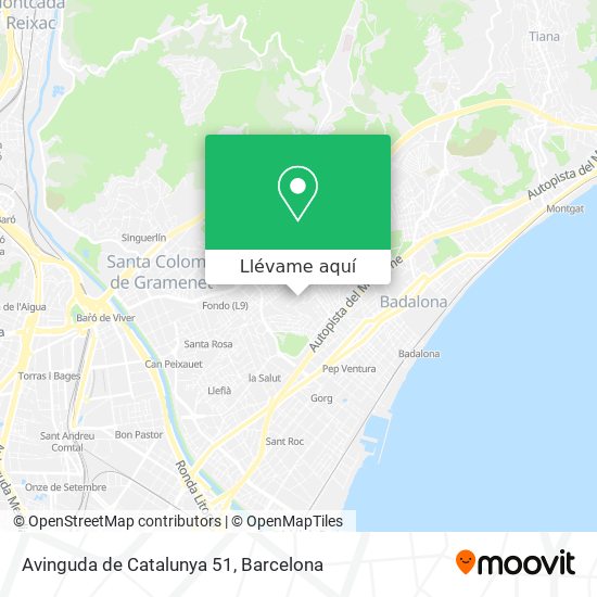 Mapa Avinguda de Catalunya 51