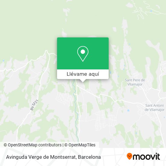 Mapa Avinguda Verge de Montserrat