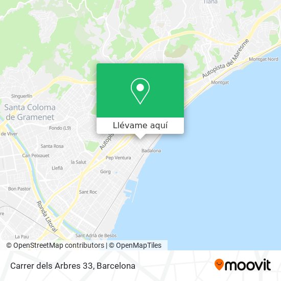 Mapa Carrer dels Arbres 33