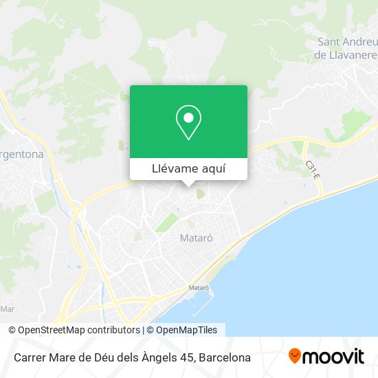 Mapa Carrer Mare de Déu dels Àngels 45