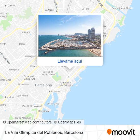 Mapa La Vila Olímpica del Poblenou