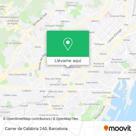 Mapa Carrer de Calàbria 240