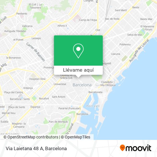 Mapa Via Laietana 48 A
