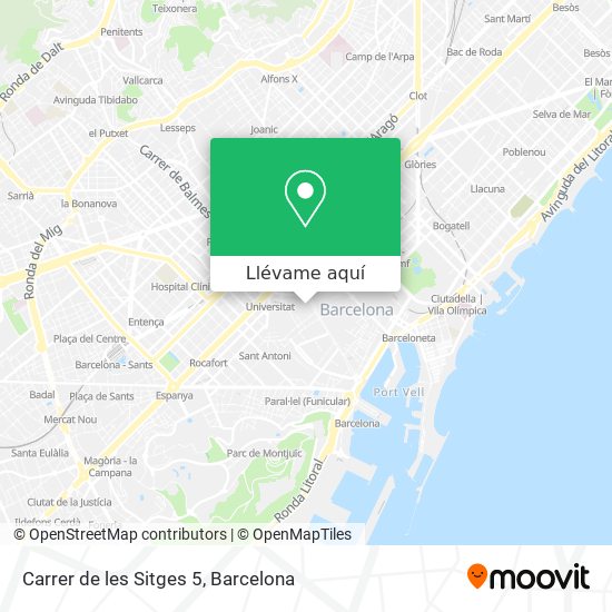 Mapa Carrer de les Sitges 5