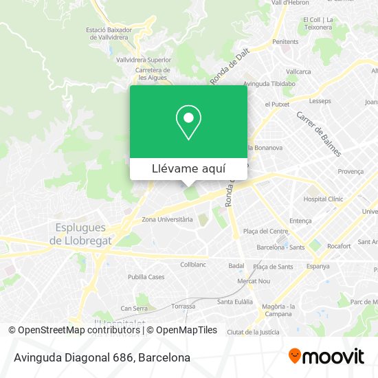 Mapa Avinguda Diagonal 686