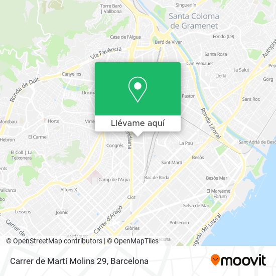 Mapa Carrer de Martí Molins 29
