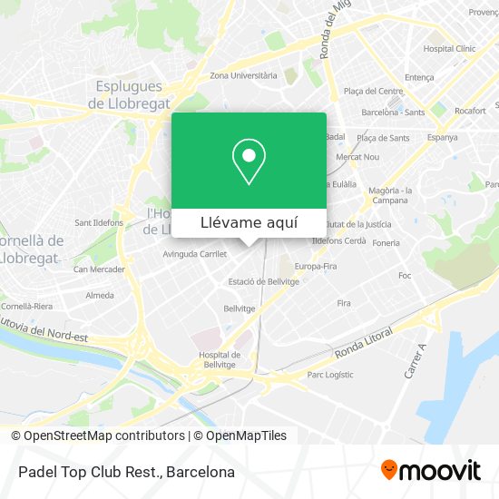 Mapa Padel Top Club Rest.
