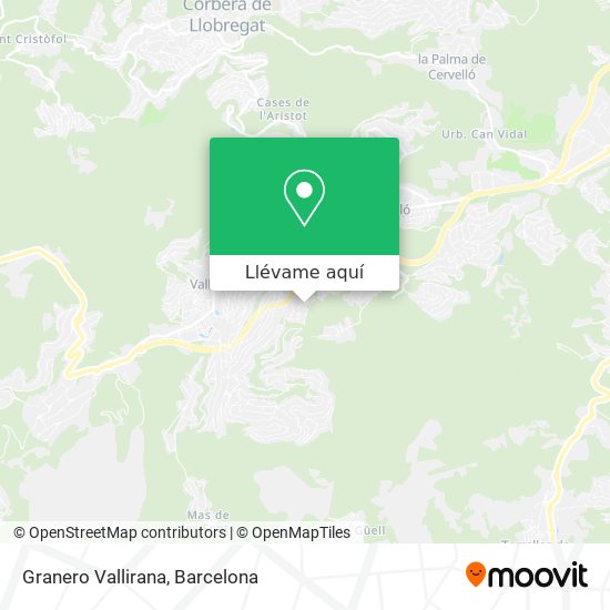 Mapa Granero Vallirana