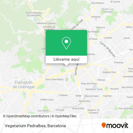 Mapa Vegetarium Pedralbes