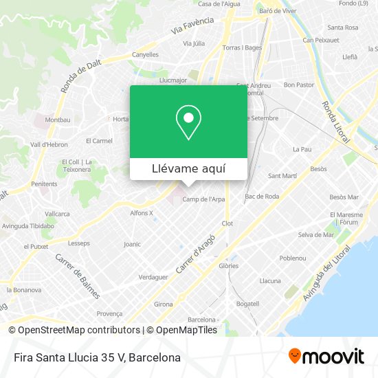 Mapa Fira Santa Llucia 35 V
