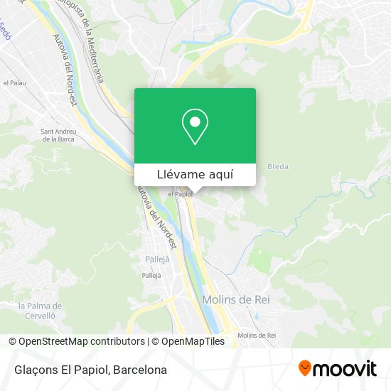 Mapa Glaçons El Papiol