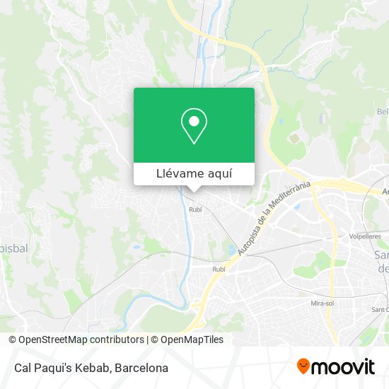 Mapa Cal Paqui's Kebab