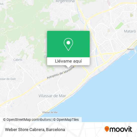 Mapa Weber Store Cabrera