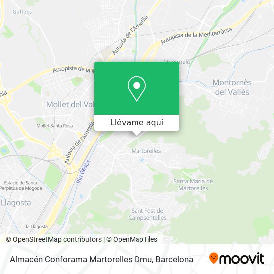 Mapa Almacén Conforama Martorelles Dmu