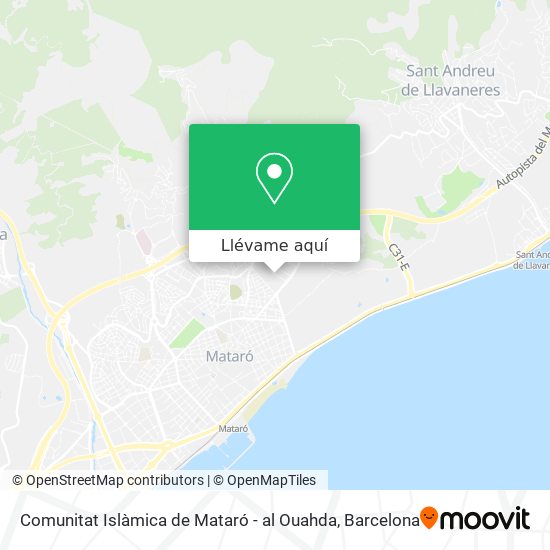 Mapa Comunitat Islàmica de Mataró - al Ouahda