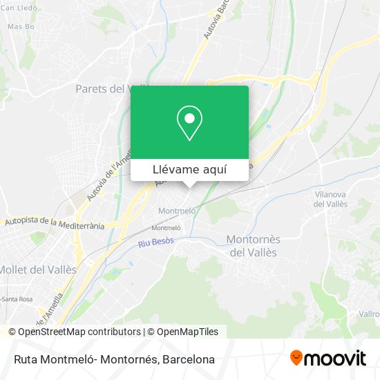 Mapa Ruta Montmeló- Montornés