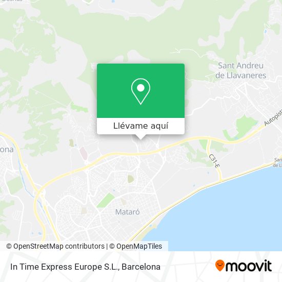 Mapa In Time Express Europe S.L.