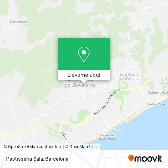 Mapa Pastisseria Sala