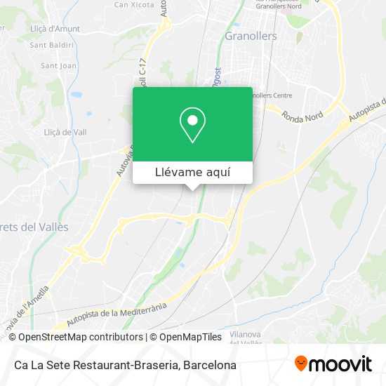 Mapa Ca La Sete Restaurant-Braseria