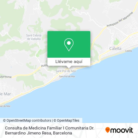 Mapa Consulta de Medicina Familiar I Comunitaria Dr. Bernardino Jimeno Resa