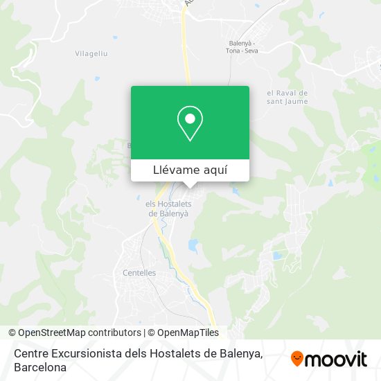Mapa Centre Excursionista dels Hostalets de Balenya