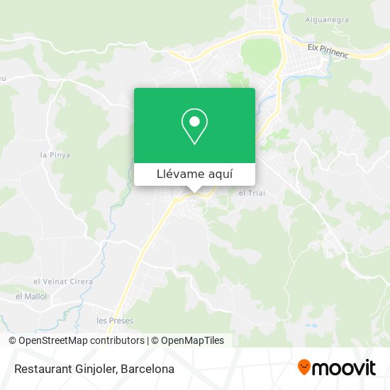 Mapa Restaurant Ginjoler