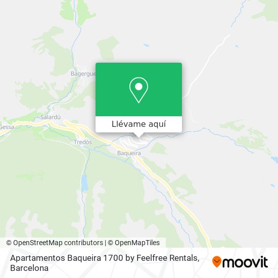 Mapa Apartamentos Baqueira 1700 by Feelfree Rentals