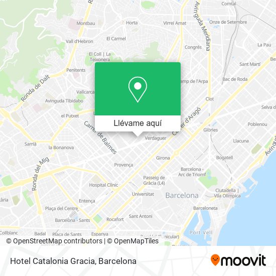 Mapa Hotel Catalonia Gracia