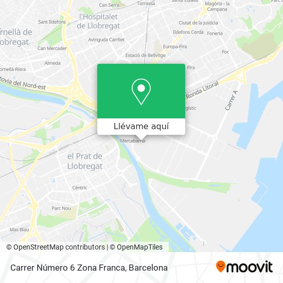Mapa Carrer Número 6 Zona Franca