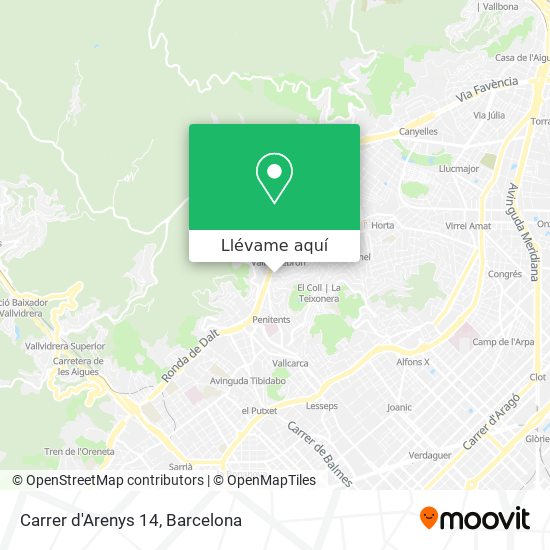 Mapa Carrer d'Arenys 14
