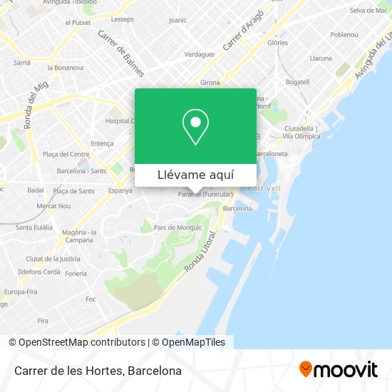 Mapa Carrer de les Hortes