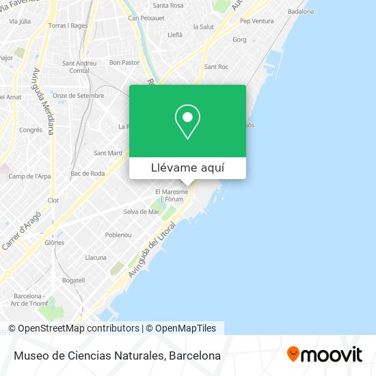 Mapa Museo de Ciencias Naturales