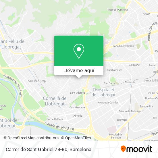 Mapa Carrer de Sant Gabriel 78-80