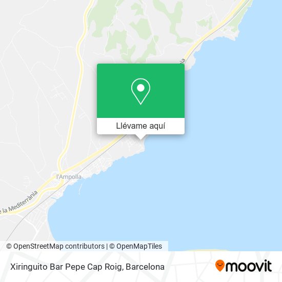 Mapa Xiringuito Bar Pepe Cap Roig