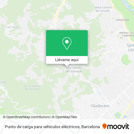 Mapa Punto de carga para vehículos eléctricos