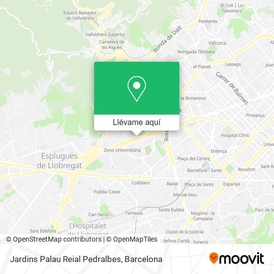 Mapa Jardins Palau Reial Pedralbes