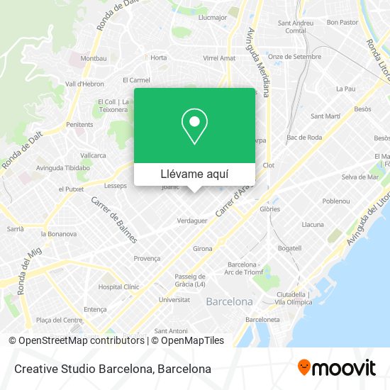 Mapa Creative Studio Barcelona