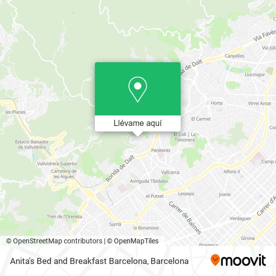 Mapa Anita's Bed and Breakfast Barcelona